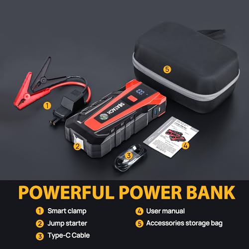 Scatach 3000A Car Battery Jump Starter,12V Jump Starter Battery - Product Imagery