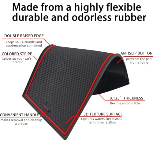 Center Console Liner for Honda Civic Accessories 2022-2024 2025 - Product Imagery