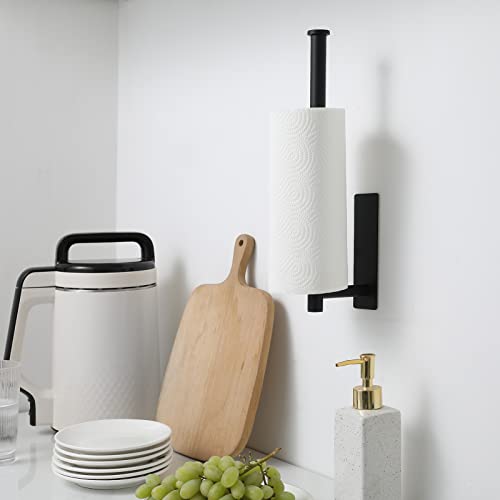 theaoo Under Cabinet Paper Towel Holder for Kitchen, Adhesive, - Product Imagery