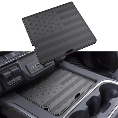 Center Console Compartment Cover American Flag Hidden Organizer - Product Imagery