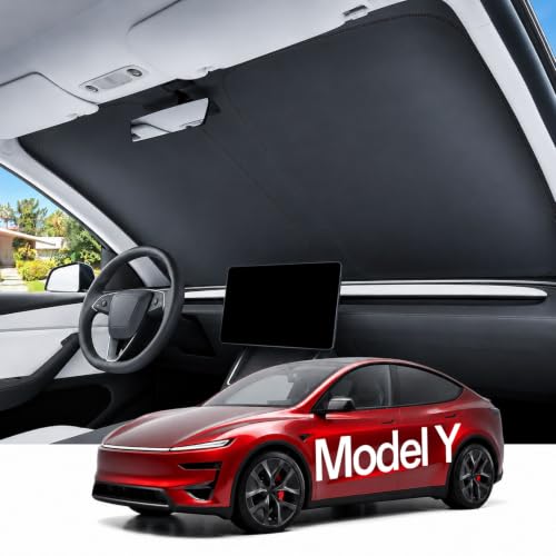REEVAA Car Windshield Sun Shade for Tesla Model Y/YL (2026-2016) - Product Imagery