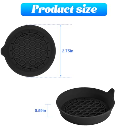 Zpana 4PCS 3.15 Inch Car Cup Holder Coasters Silicone Non-Slip - Product Imagery