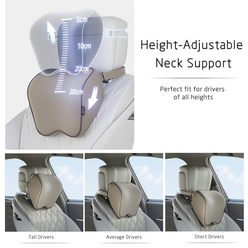 Crofy 2-Pack Car Neck Pillow, Headrest Pillow with Adjustable - Product Imagery