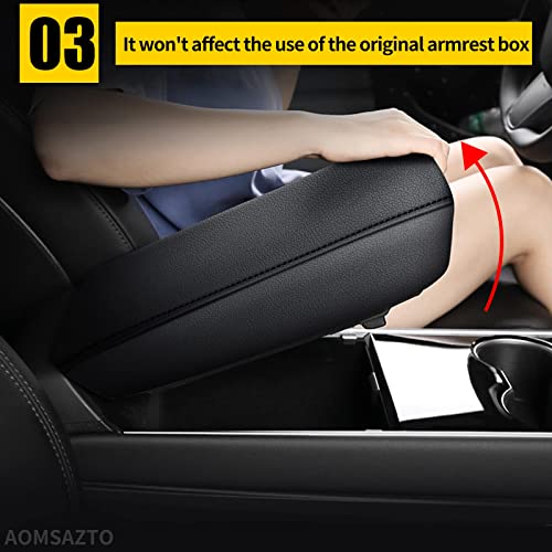 AOMSAZTO Black Leather Armrest Covers for Grand Cherokee - Product Imagery