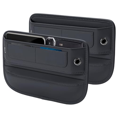 Universal Fit Premium Leather Car Seat Gap Filler Organizer, - Product Imagery