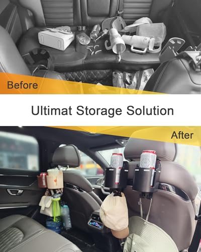 Headrest Cup Holder for Back Seat, Stable Spill-Resistant Drink - Product Imagery