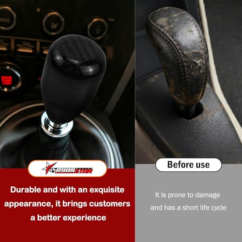 RYANSTAR RACING Carbon Fiber Shift Knob with Adapters Cylinder - Product Imagery