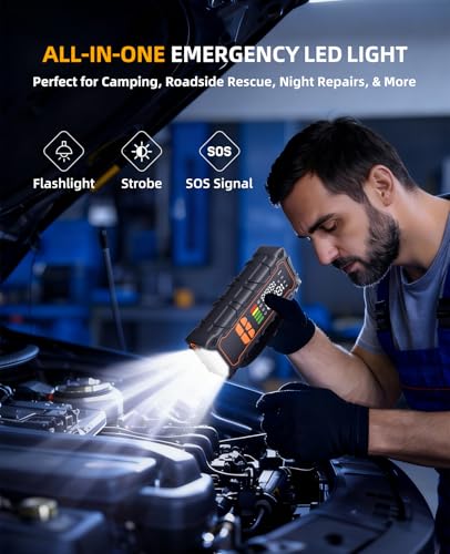Battery Jumper Starter Portable, Jump Starter with Air - Product Imagery