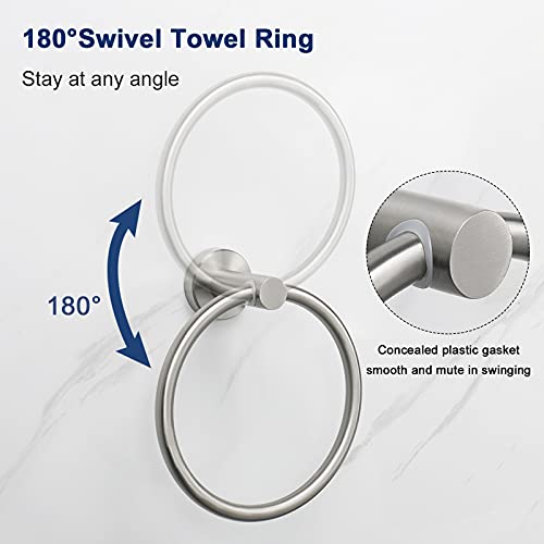 NearMoon Bath Towel Ring, Bathroom Hardware Accessories-Thicken - Product Imagery