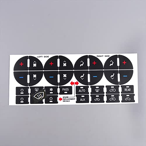 AC Dash Button Sticker Repair Kit, 2PCS 19 Buttons and 2PCS 31 - Product Imagery