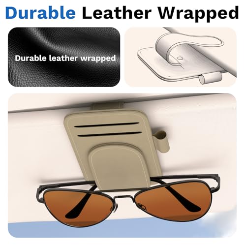 BFXM Sunglass Holder for Car and Truck Sun Visor Organizer Car - Product Imagery