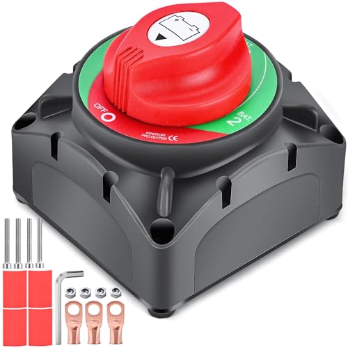 Nilight 600A 1-2-Both-Off Battery Switch 12-48V Power Cut Master - Product Imagery