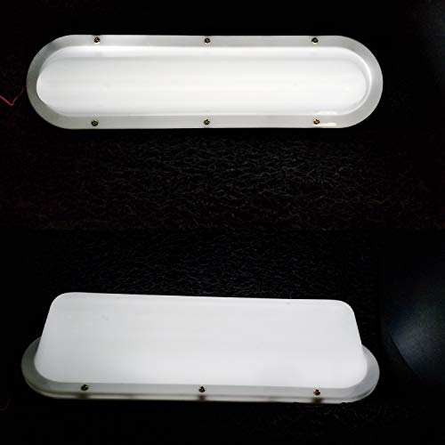 White BLANK SHELL LED TAPE 12V DC Car Taxi Cab Roof Top Sign - Product Imagery