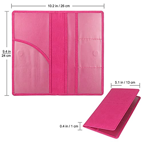 LumiMokki Premium Car Registration & Insurance Card Holder, Rose - Product Imagery