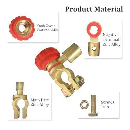 Top Post Battery Master Disconnect Switch - 2pcs Reliable Quick - Product Imagery