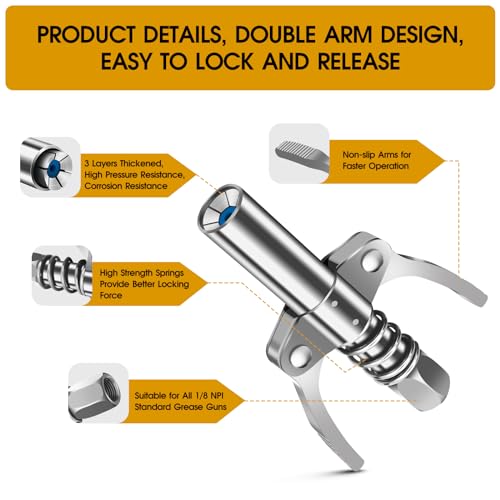 Akeoil Grease Gun Coupler, Grease Gun Tips, Grease Gun - Product Imagery