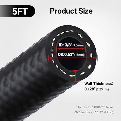 EVIL ENERGY 3/8" Fuel Line Hose 5FT Fuel Injection Hose - Product Imagery