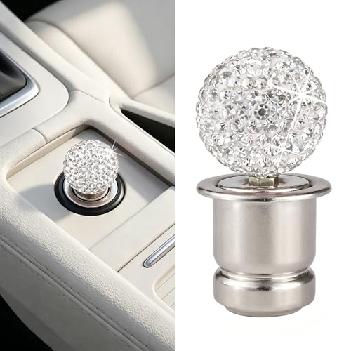 Bling Car Cigarette Lighter Plug, Rhinestone Decorative - Product Imagery