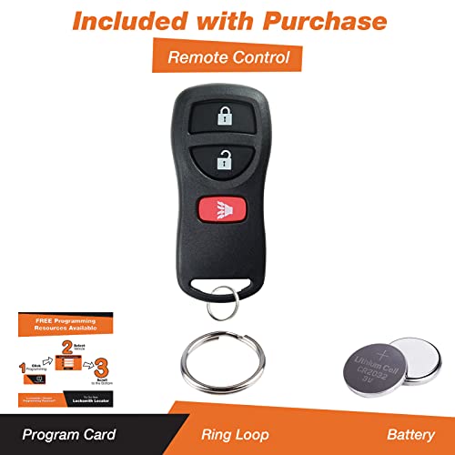 2X Key Fob Keyless Entry Remote Key Replacement for Nissan - Product Imagery