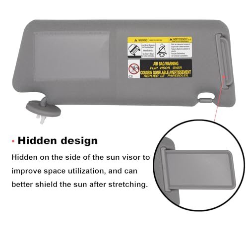 NHILES Driver Side Sun Visor Compatible with Toyota Tacoma - Product Imagery