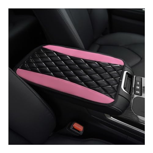 Ohleats Car Center Console Cushion Pad, PU Leather Cover, Pink - Product Imagery
