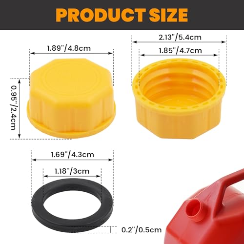 Mapleza 15 Pack Replacement Gas Can Caps - Product Imagery