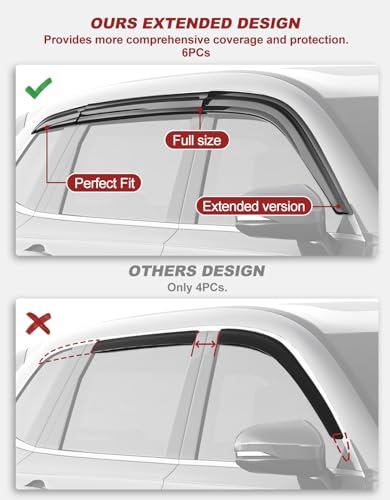 Outside-Mount Window Rain Guards for Honda CR-V CRV 2023-2026, - Product Imagery