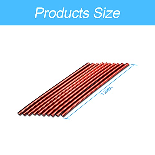 8sanlione 20PCS Waterproof Bendable Car Air Vent Trim Strips, Red - Product Imagery