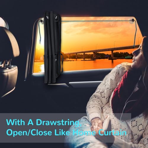 Car Sun Shade Side Window, 2 Pcs Blackout Car Window Shade for - Product Imagery