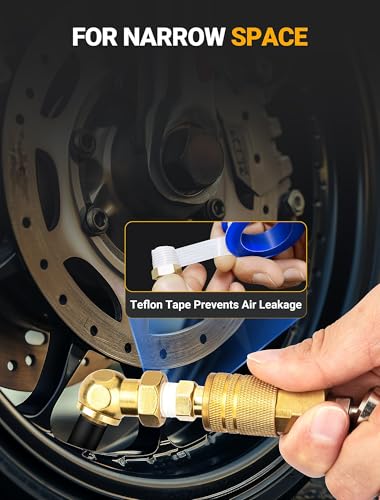 LUMITECO 2 Pack Heavy Duty Air Chuck Set-1/4 Inch Female NPT - Product Imagery