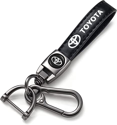 leather car keychain set for Toyota Corolla, RAV4, Highlander - Product Imagery