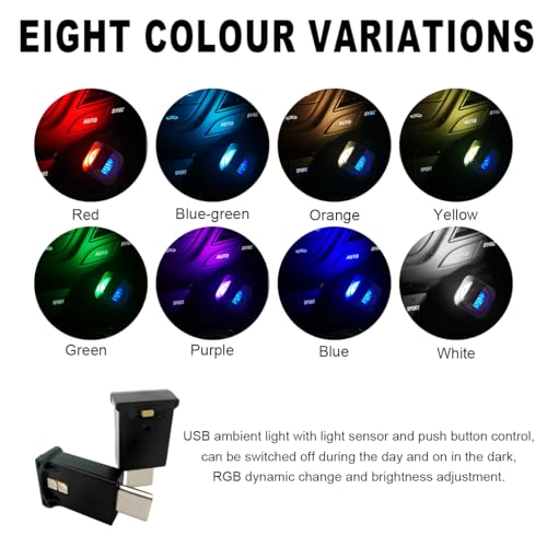 Wevdn 2 PCS USB Type C LED Ambient Light, Adjustable Brightness - Product Imagery
