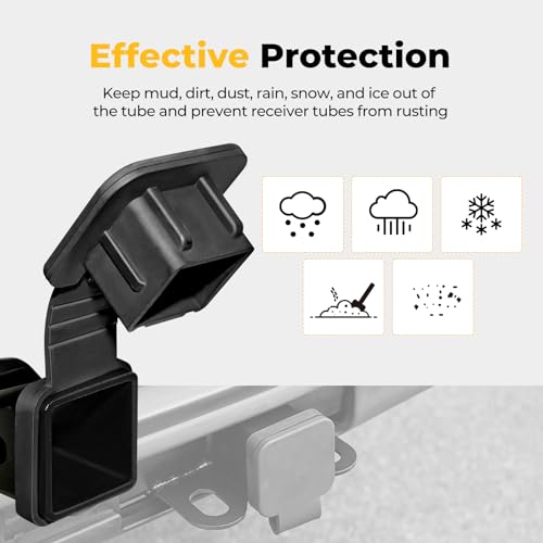 BougeRV 2 Inch Trailer Hitch Cover, Tow Tube Plug Insert Cap, 1 - Product Imagery