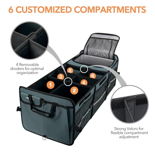 HEYTRIP Large Trunk Organizer with Built-in Leakproof Cooler - Product Imagery