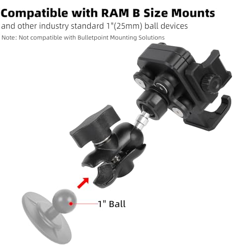 1" Ball Phone Mount Holder with Vibration Dampener ＆ 2.36" Short - Product Imagery