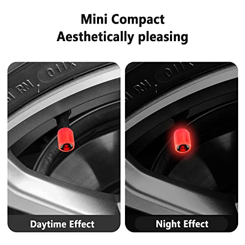 16PCS Fluorescent Tire Valve Stem Caps,Luminous Auto Wheel Air - Product Imagery