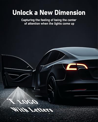 Tesla Model Y/3/X/S/YL Accessories Car Door Lights Logo - Product Imagery