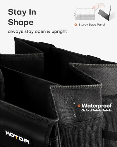 HOTOR Trunk Organizer - Foldable Car Organizer for SUVs & Sedans - Product Imagery