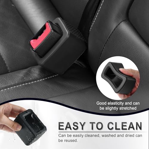 Amiss 2PCS Seat Belt Buckle Holder, Universal Silicone Rear Seat - Product Imagery