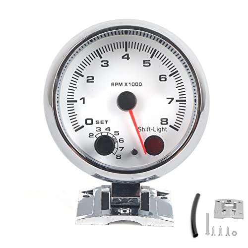 Tachometer, Chrome Bracket Car Tachometer Functional with Users - Product Imagery