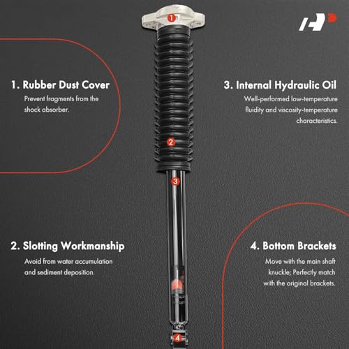 A-Premium Rear Shock Absorbers with Top Mount, Set of 2 - Product Imagery