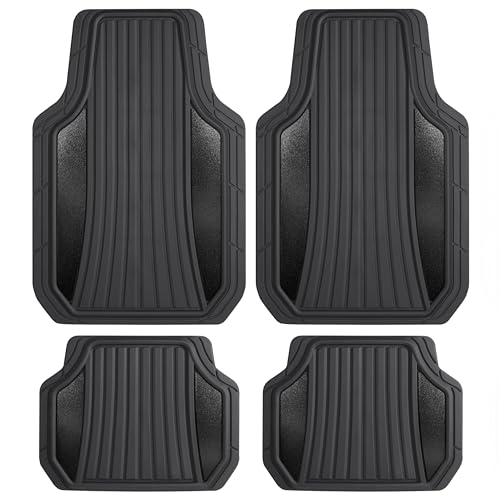 Motor Trend Rubber Car Floor Mats - Durable, All Weather - Product Imagery