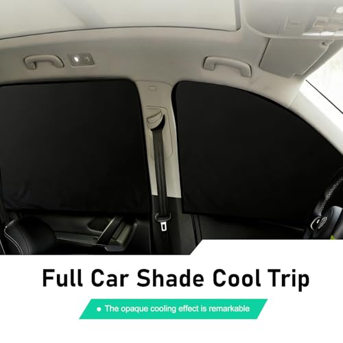 4Pack Magnetic Car Window Shades, Strong Light Blocking UV - Product Imagery