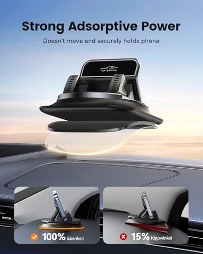 360 Degree Rotation Dashboard Phone Holder for Car, Anti-Slip - Product Imagery
