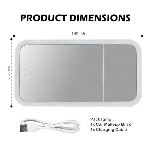 2026 Upgraded Car Vanity Mirror with Lights 5X - Product Imagery