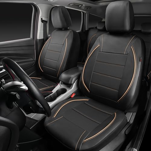 CAR PASS Universal FIT Piping Leather Car Seat Cover, for - Product Imagery