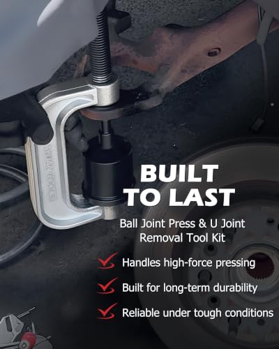 DAYUAN Ball Joint Press & U Joint Removal Tool Kit, Red Case - Product Imagery