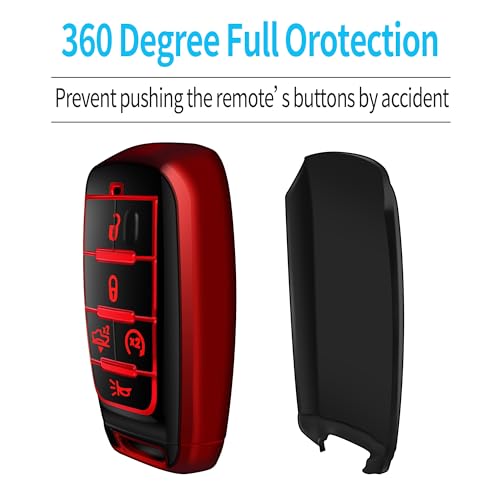 Tukellen for Dodge Key Fob Cover Soft TPU Full Protection Key - Product Imagery