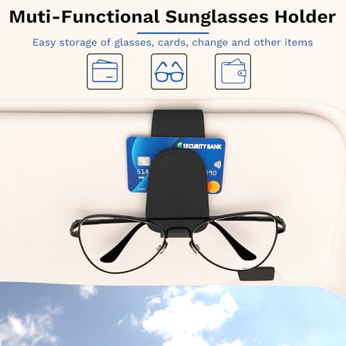 BFXM Sunglass Holder for Car, Car Accessories Interior, Leather - Product Imagery