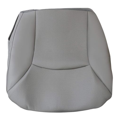 Driver Bottom Leather Perforated AC Replacement Seat Cover Gray - Product Imagery